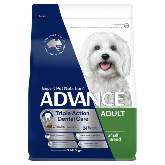 ADVANCE Triple Action Dental Care Small Adult Dry Dog Food Chicken With Rice