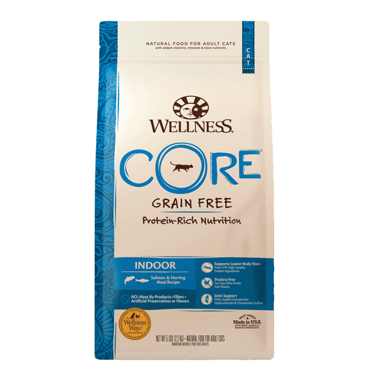 Wellness Core Grain Free Indoor Salmon And Herring Dry Cat Food